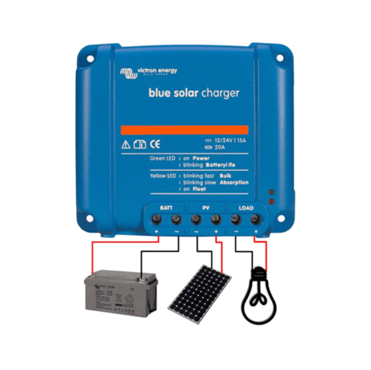 victron_75v/10a_bluesolar_mppt_charge_controller_12/24v