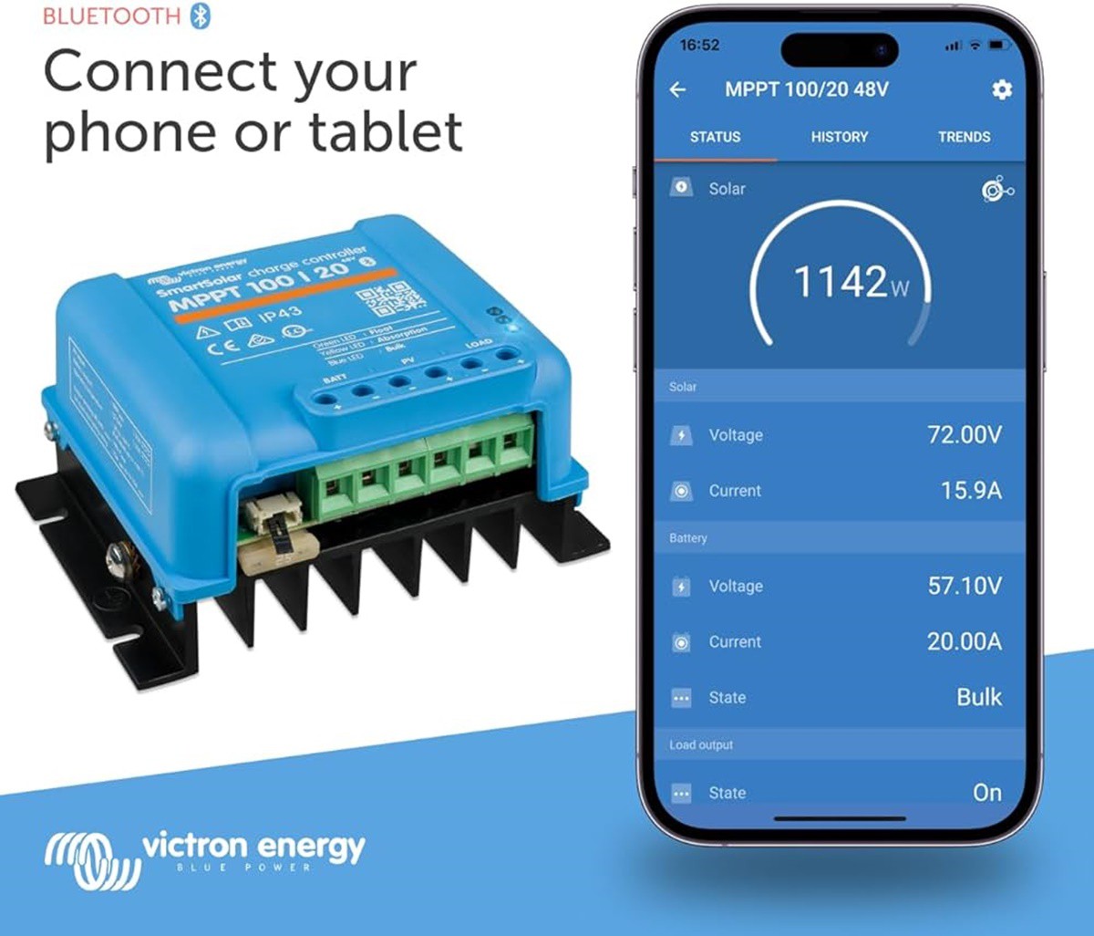 victron_100v/20a_bluesolar_mppt_charge_controller_12/24v/48v